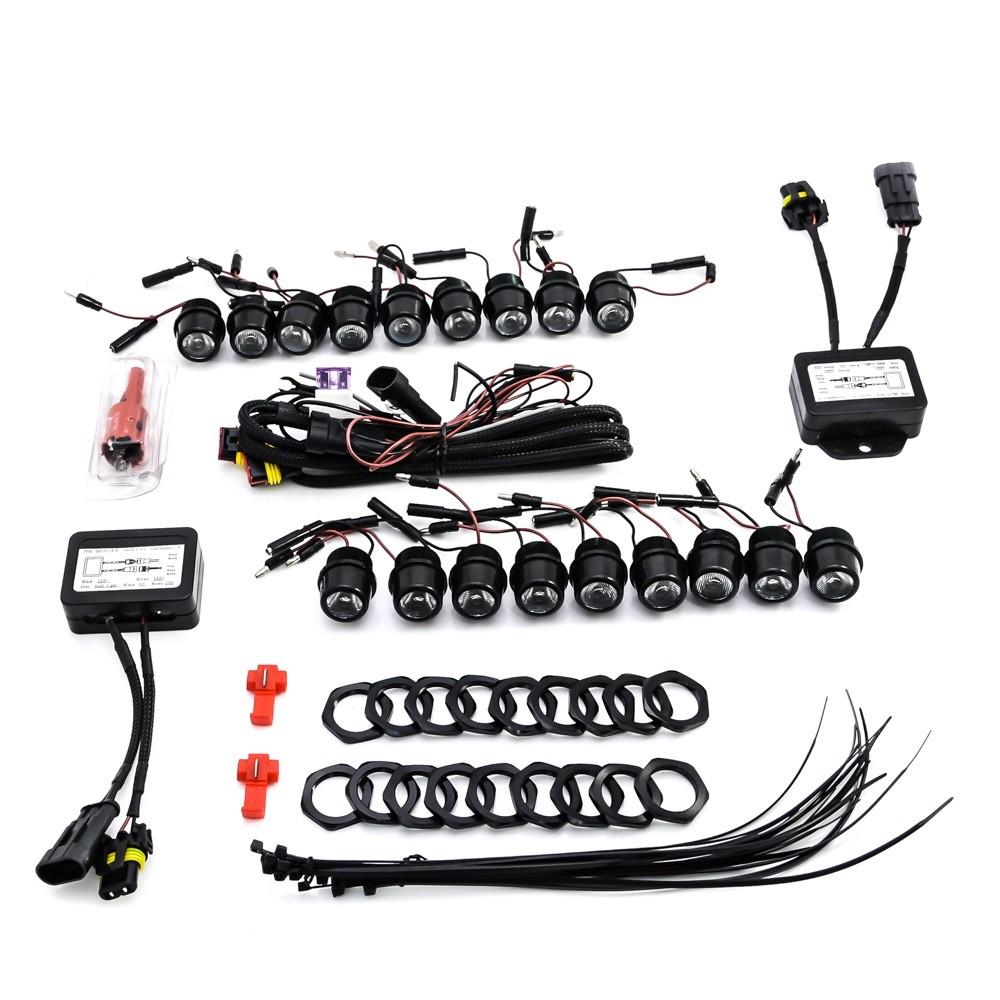 LED Tagfahrlicht & Positionslicht Dimmfunktion 18 Module E-Zulassung Peugeot #2