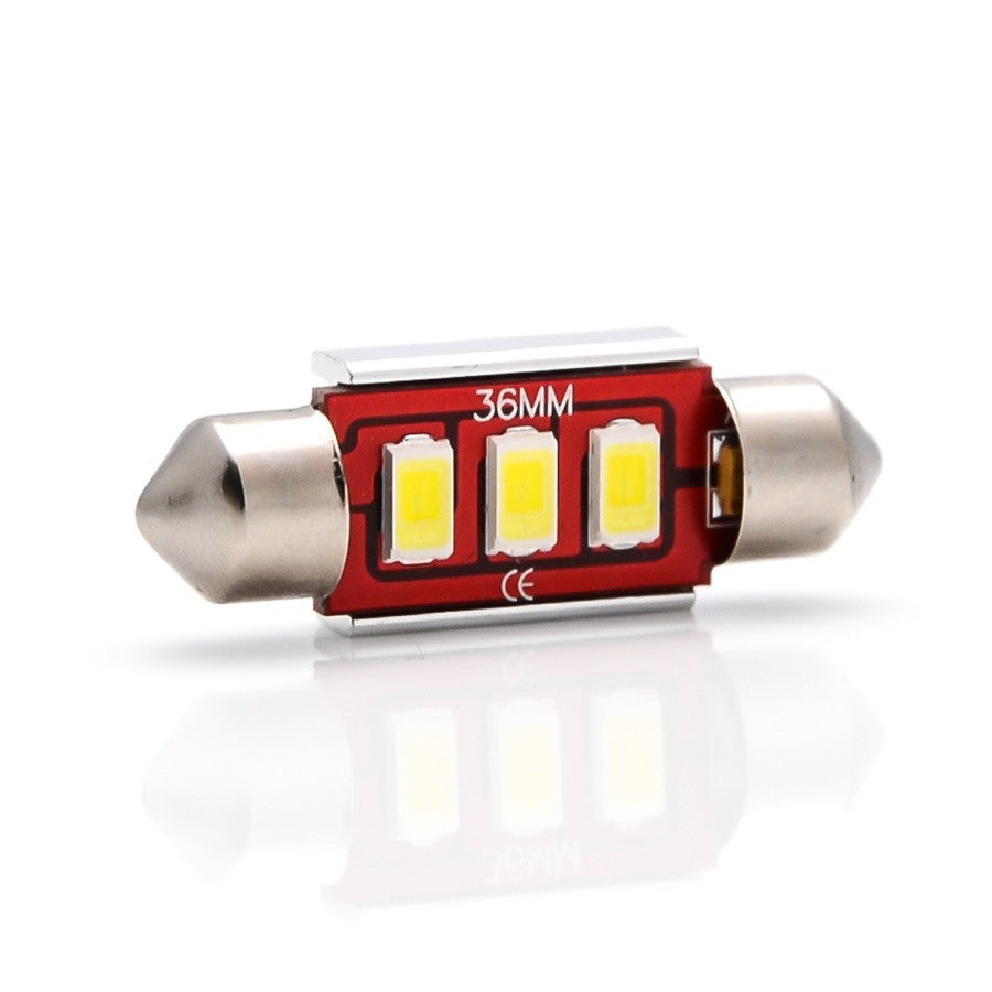 LED Soffitte C5W 36mm 3 SMD 5050 Innenraum Beleuchtung mit Kühlrippen blau - LEDRide