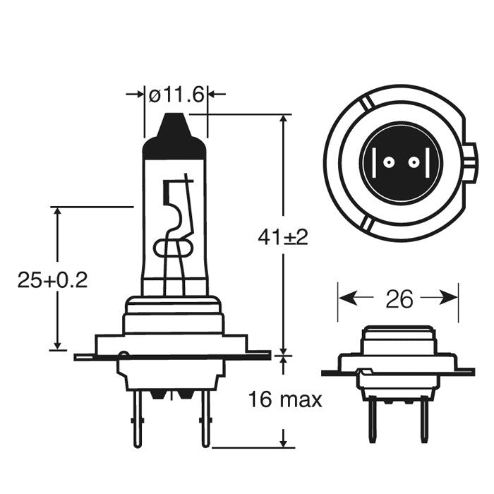 XenonMax H7 Px26d 12V 55W Premium +100% Halogen Xenon E-Prüfzeichen - LEDRide