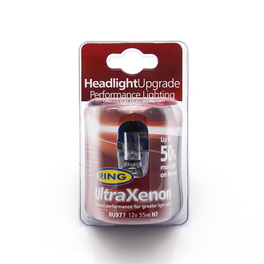 UltraXenon Lampe Birne H7 Px26d 55W 12V Premium +50% Halogen E-Prüfzeichen - LEDRide