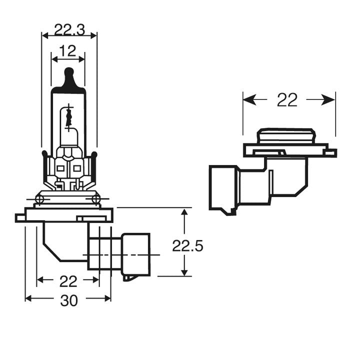 UltraXenon HB4 P22d 51W 12V Premium +50% Halogen Lampe E-Prüfzeichen - LEDRide