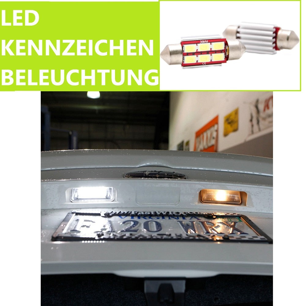2x 6SMD LED Kennzeichenbeleuchtung 12V Soffitte 36mm MERCEDES-BENZ E-KLASSE W210