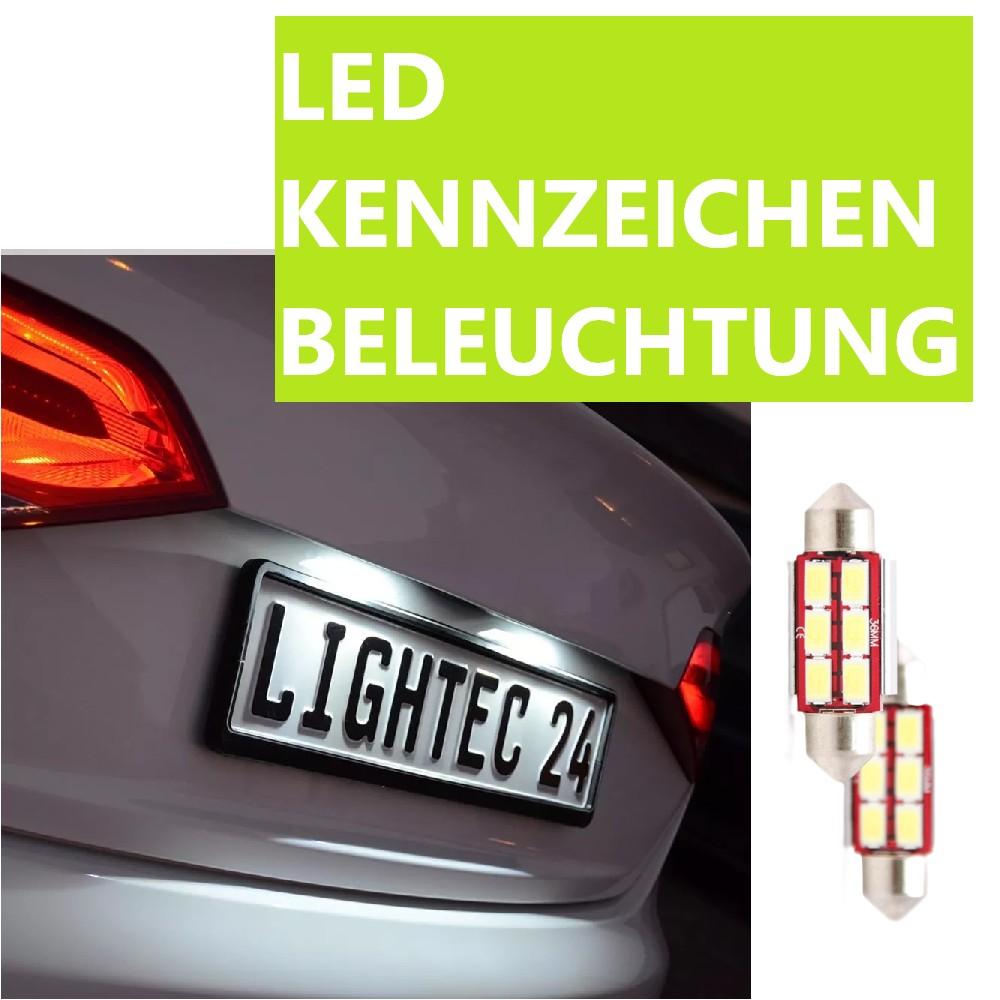 2x 6SMD LED Kennzeichenbeleuchtung 12V Soffitte 36mm MERCEDES-BENZ E-KLASSE W210