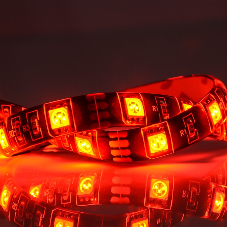 4 Stück LED Lichtleiste Leuchtband Streifen Strip 30cm 12V selbstklebend rot - LEDRide