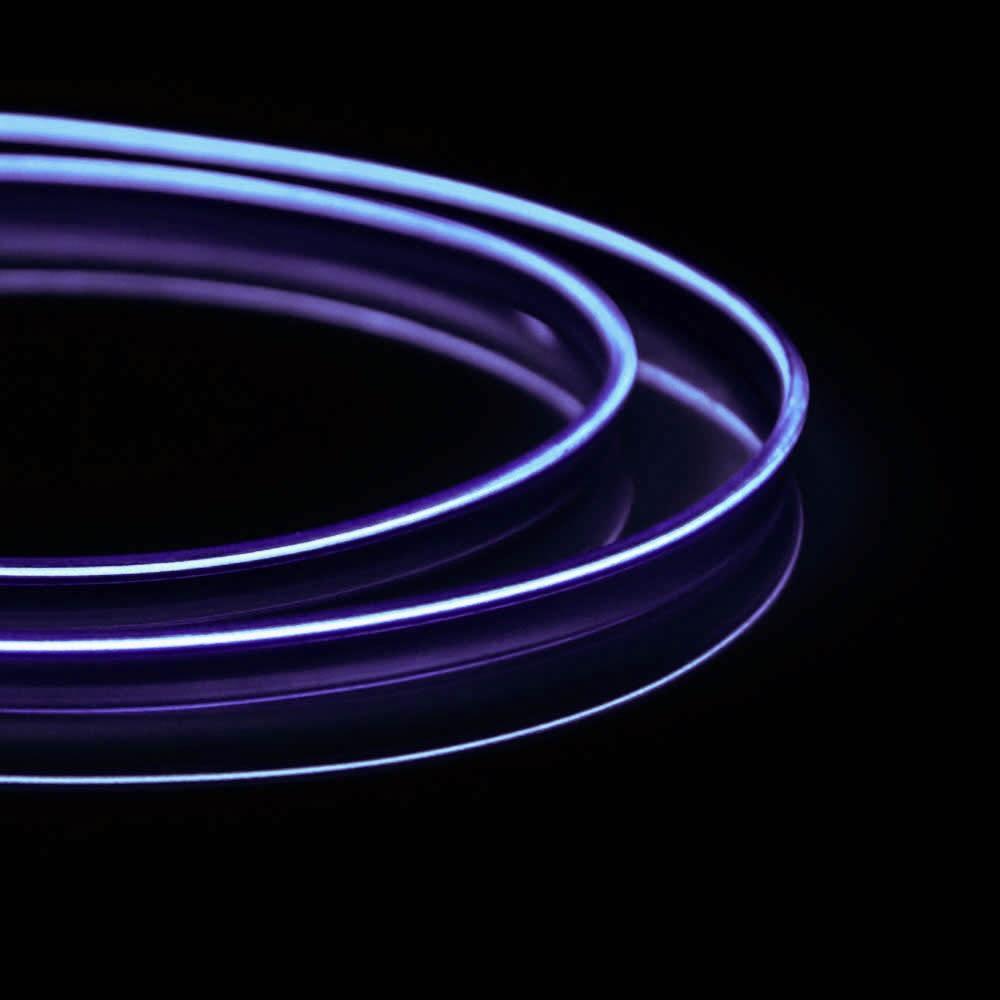 Pack of 4 EL ambience light strips, ambient lighting, interior lighting, no LED, purple