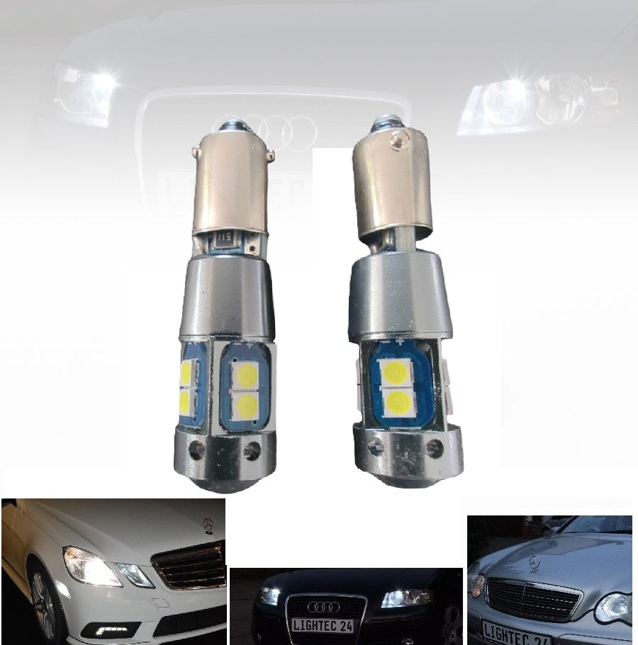 LED Standbeleuchtung 2x H6W 10SMD CANBUS Xenon Weiß Auto Parklicht