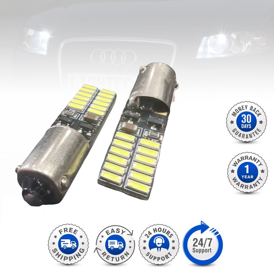 2 Stück 24SMD LED Standlicht Parkleuchte H6W Bax9s 4014 SKODA SUPERB I 3U4