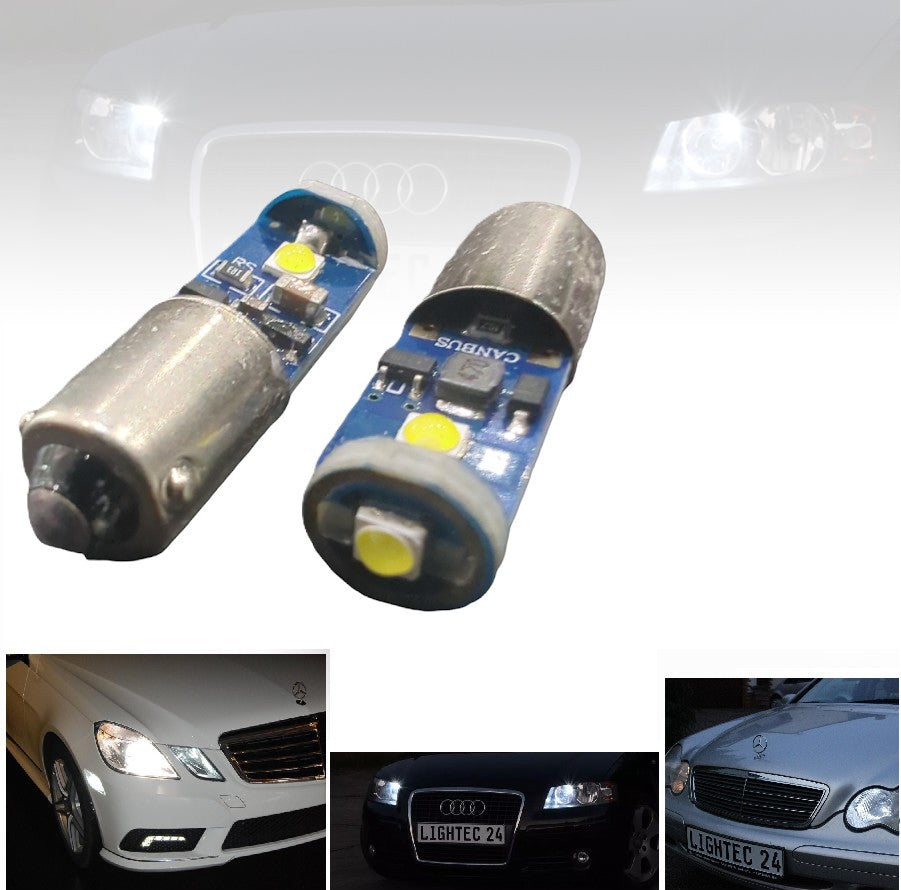 LED Standbeleuchtung 2 Stück H6W 3SMD CANBUS Xenon Weiß Auto Parklicht