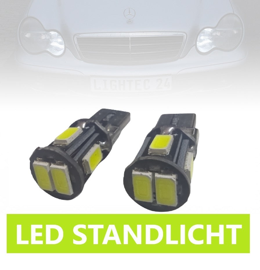 2x6SMD T10 LED Standlicht Parkleuchte 5W XENON für MERCEDES-BENZ C-KLASSE W203