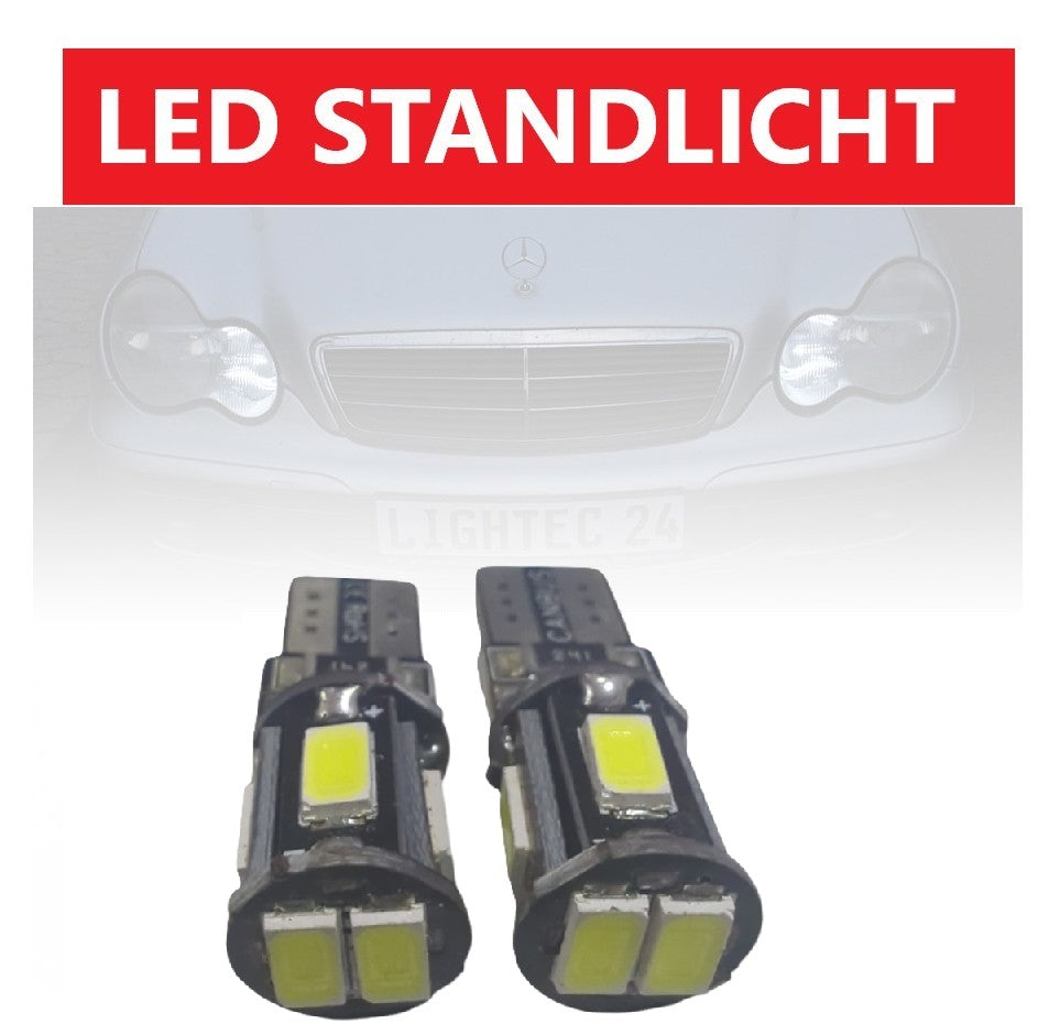 2x6SMD T10 LED Standlicht Parkleuchte 5W XENON für MERCEDES-BENZ C-KLASSE W203
