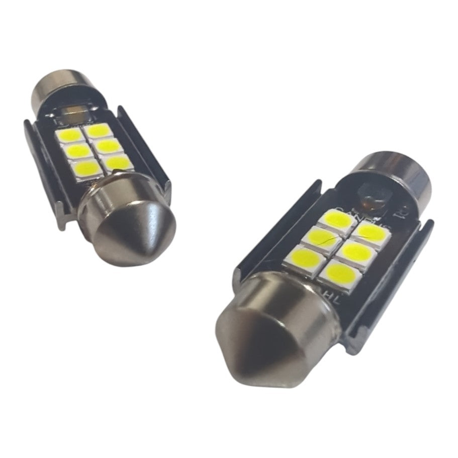 2x 6SMD LED Kennzeichenbeleuchtung 12V Soffitte 36mm für ALPINA B5 Kombi E61