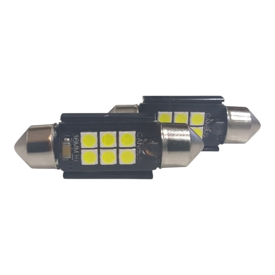 2x 6SMD LED Kennzeichenbeleuchtung 12V Soffitte 36mm für BMW 3 Compact E36