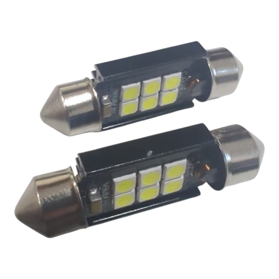 2x 6SMD LED Kennzeichenbeleuchtung 12V Soffitte 36mm für ALPINA B5 Kombi E61