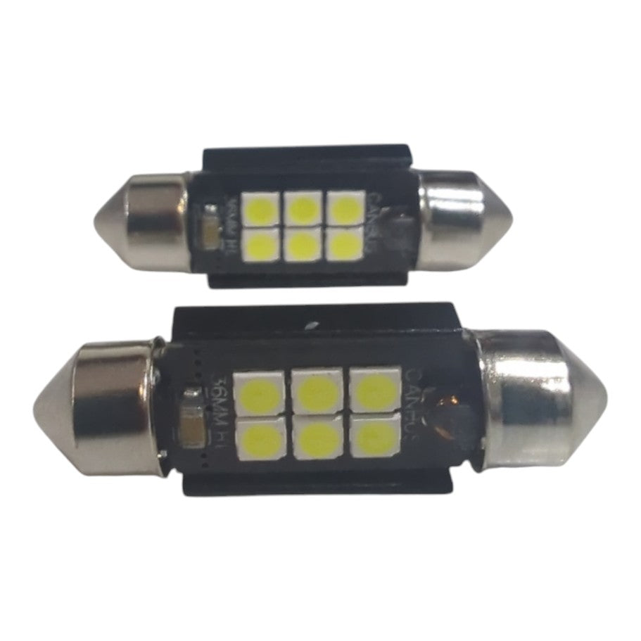2x 6SMD LED Kennzeichenbeleuchtung 12V Soffitte 36mm für BMW 3 Compact E36
