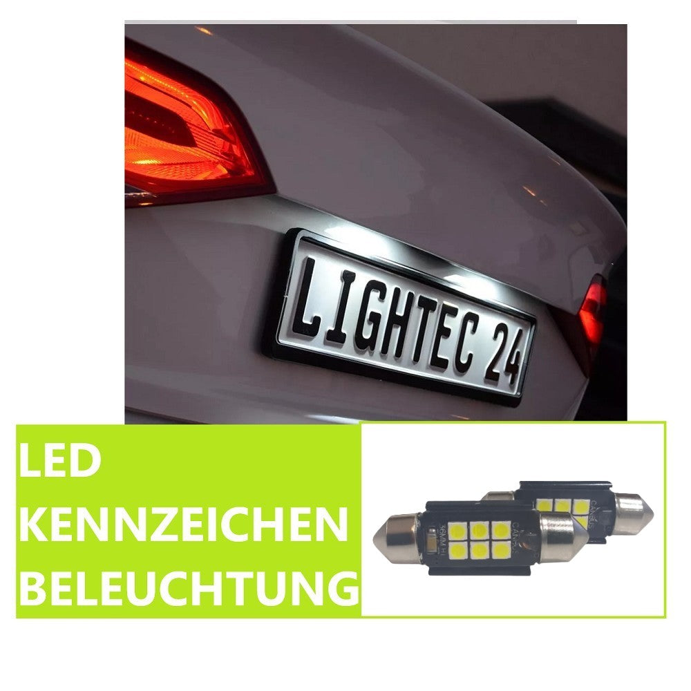 2x 6SMD LED Kennzeichenbeleuchtung 12V Soffitte 36mm für BMW 3 Compact E36