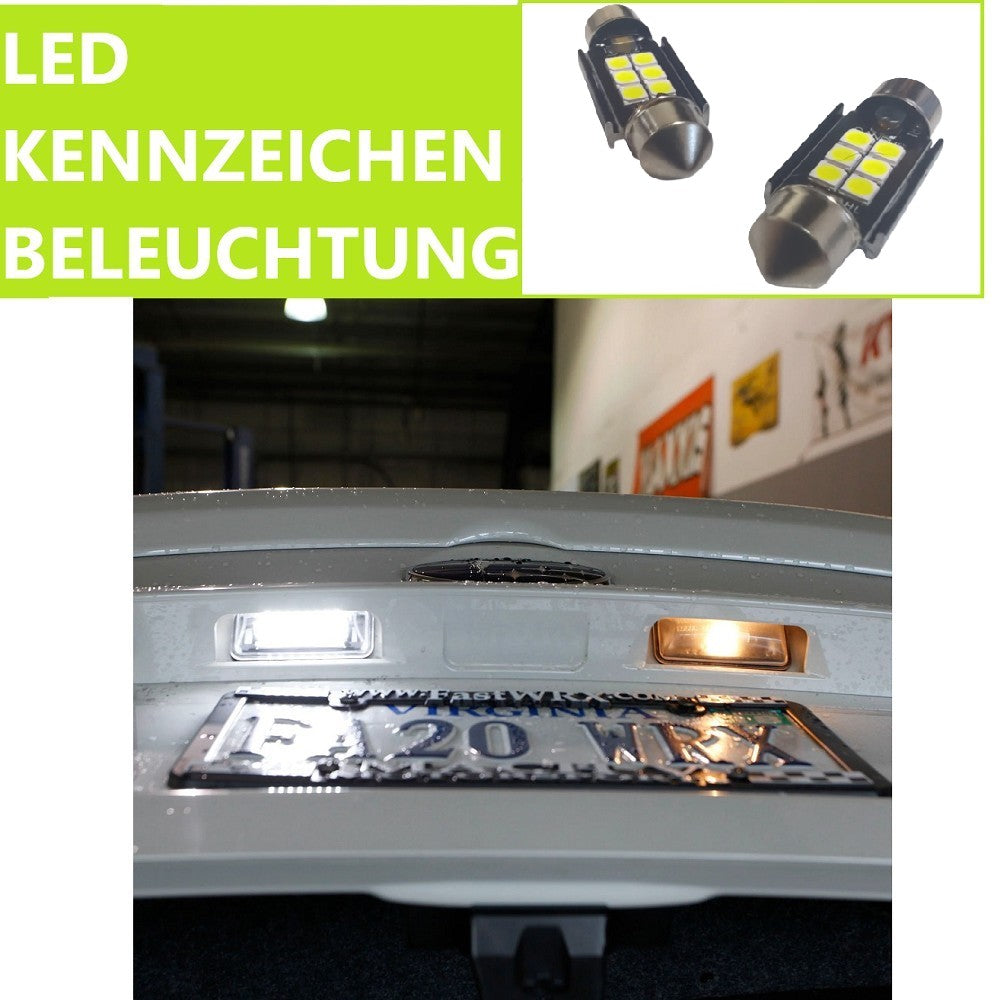 2x 6SMD LED Kennzeichenbeleuchtung 12V Soffitte 36mm für BMW 3 Compact E36
