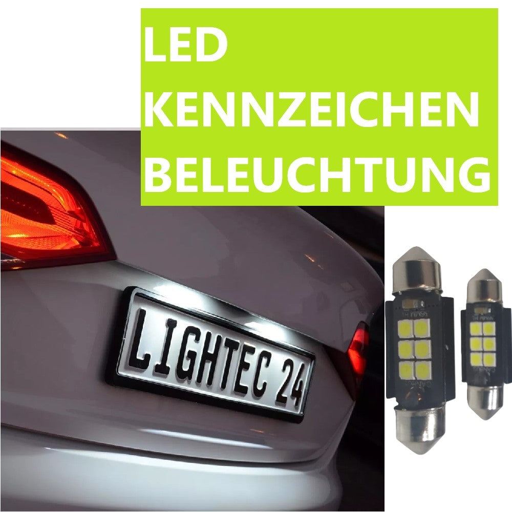 2x 6SMD LED Kennzeichenbeleuchtung 12V Soffitte 36mm für ALPINA B5 Kombi E61