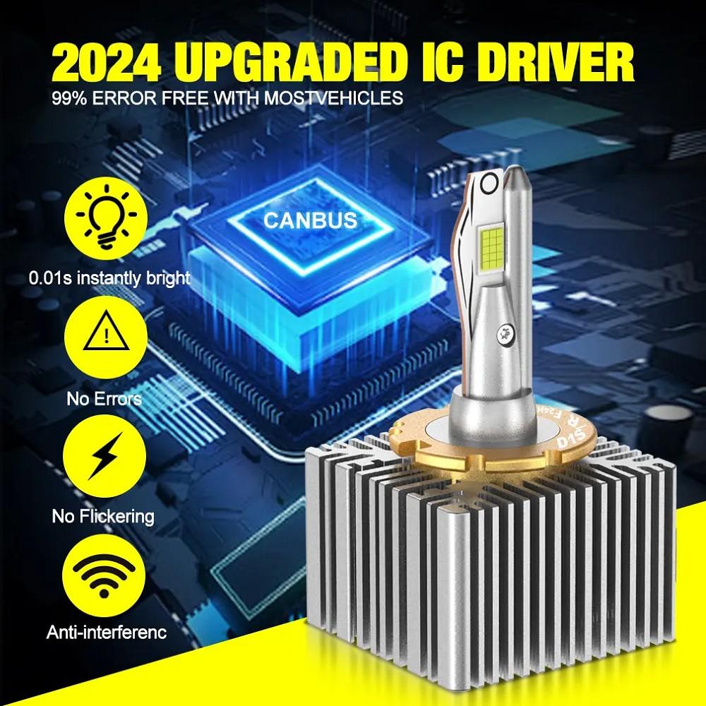 2x LED Xenon Burner D1S 6000K 35W Lampu E-Test Mark Audi A4 8ec, B7