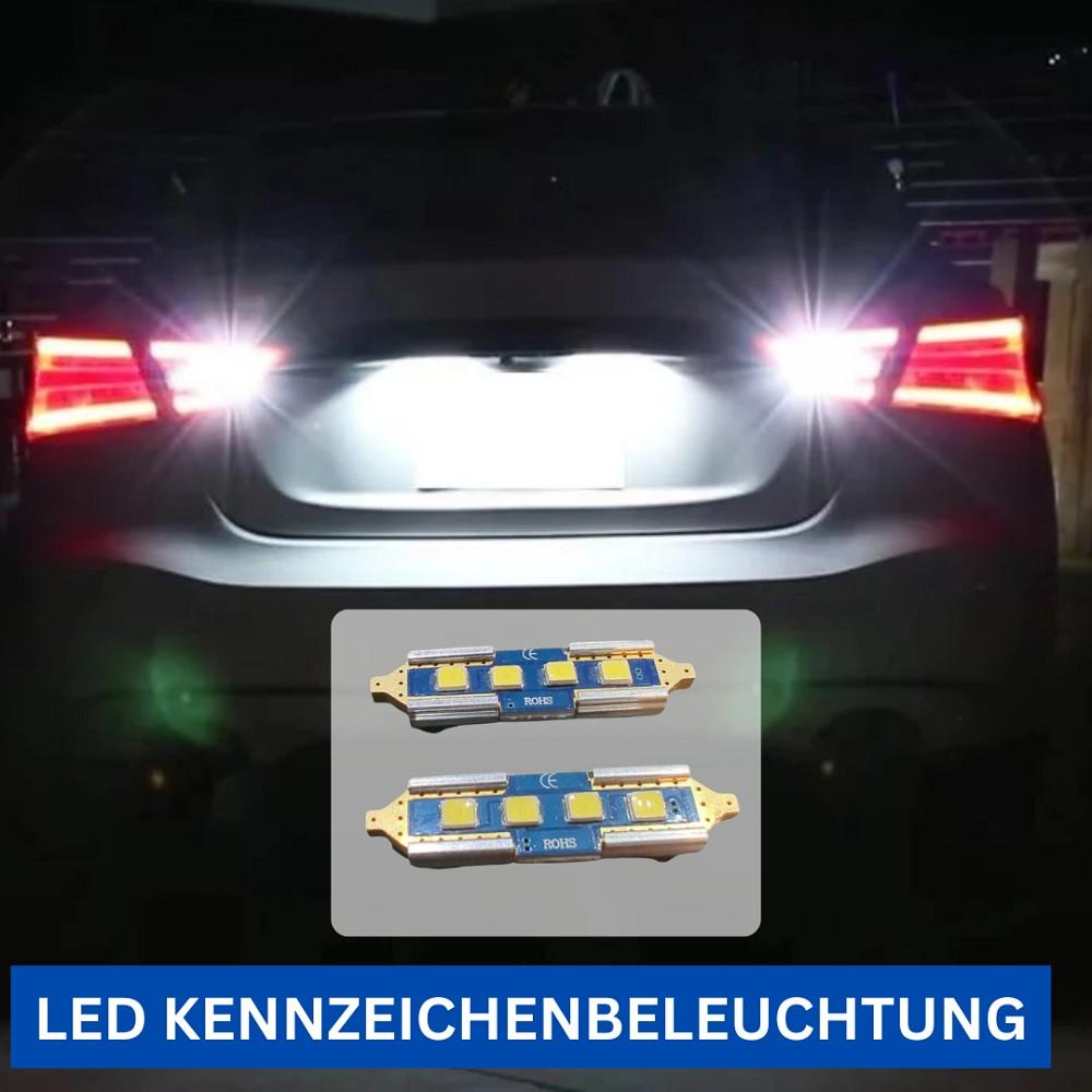 2x 4SMD LED Kennzeichenbeleuchtung 12V Soffitte 36mm für SMART CITY-COUPE 450