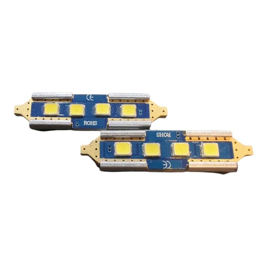 2x 4SMD LED Kennzeichenbeleuchtung 12V Soffitte 36mm für SMART CITY-COUPE 450