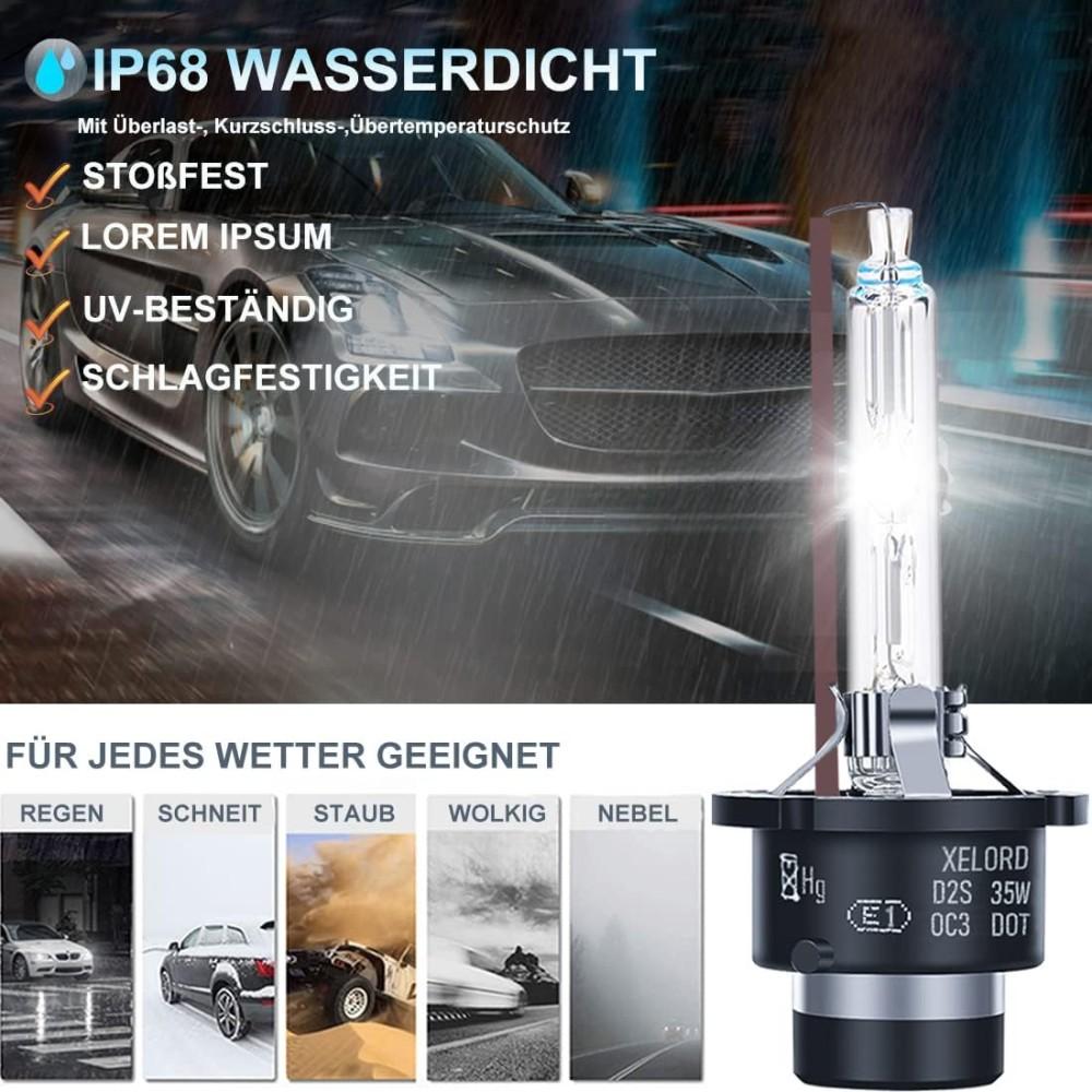 2X Premium Xenon Brenner D4S 8000K E-test Mark Honda CR-Z (ZF)