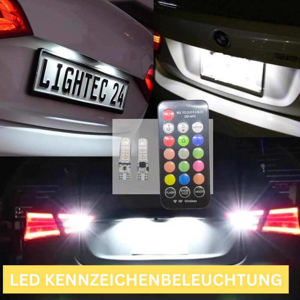 2x RGB LED Kennzeichenbeleuchtung 12vW5W T10 für CHEVROLET AVEO Stufenheck (T300)