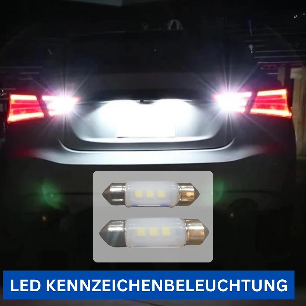 2x 3SMD LED Kennzeichenbeleuchtung 12V Soffitte 36mm für SMART FORTWO Cabrio 451