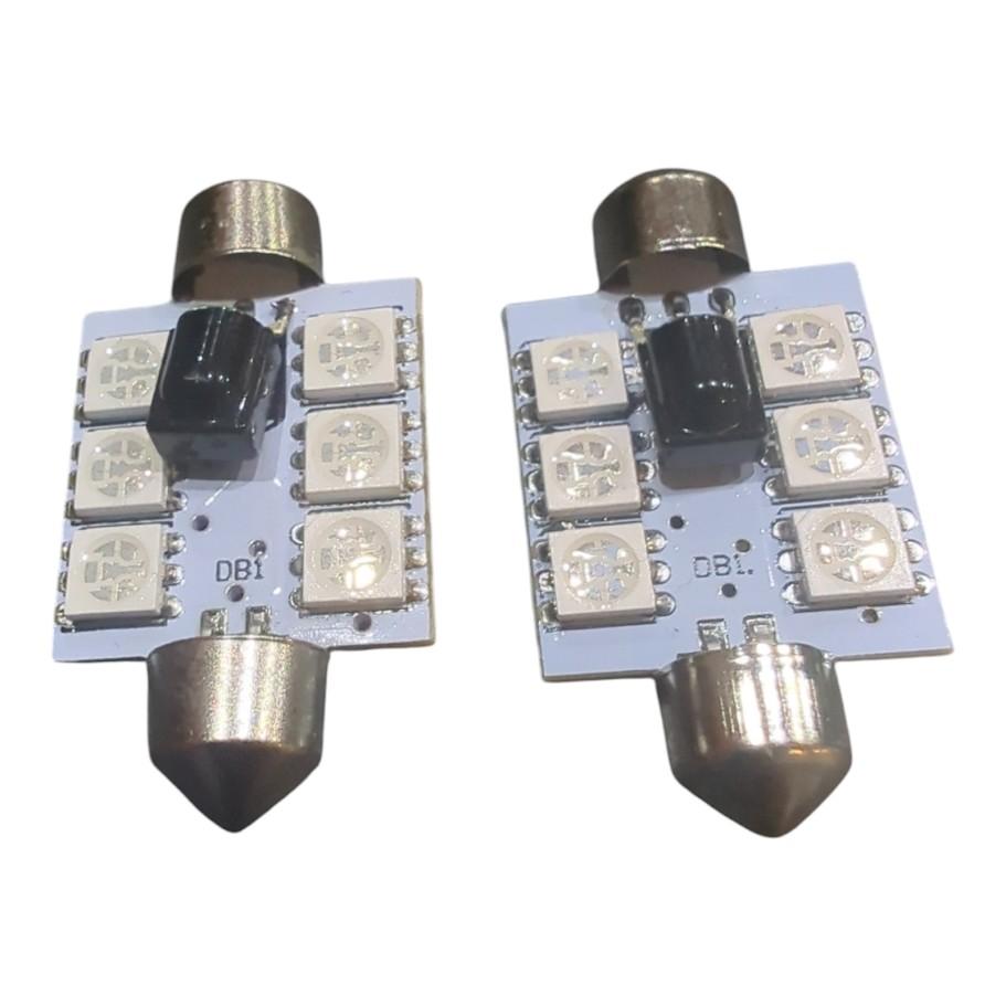 2x RGB LED Kennzeichenbeleuchtung 12V Soffitte 36mm für VW GOLF IV Variant 1J5 - LEDRide