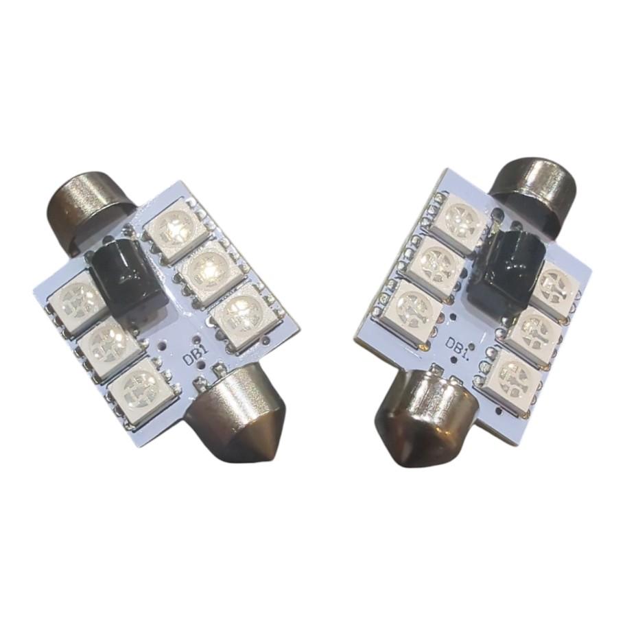 2x RGB LED Kennzeichenbeleuchtung 12V Soffitte 36mm für VW GOLF IV Variant 1J5 - LEDRide