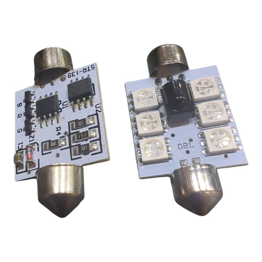 2x RGB LED Kennzeichenbeleuchtung 12V Soffitte 36mm für VW GOLF IV Variant 1J5 - LEDRide