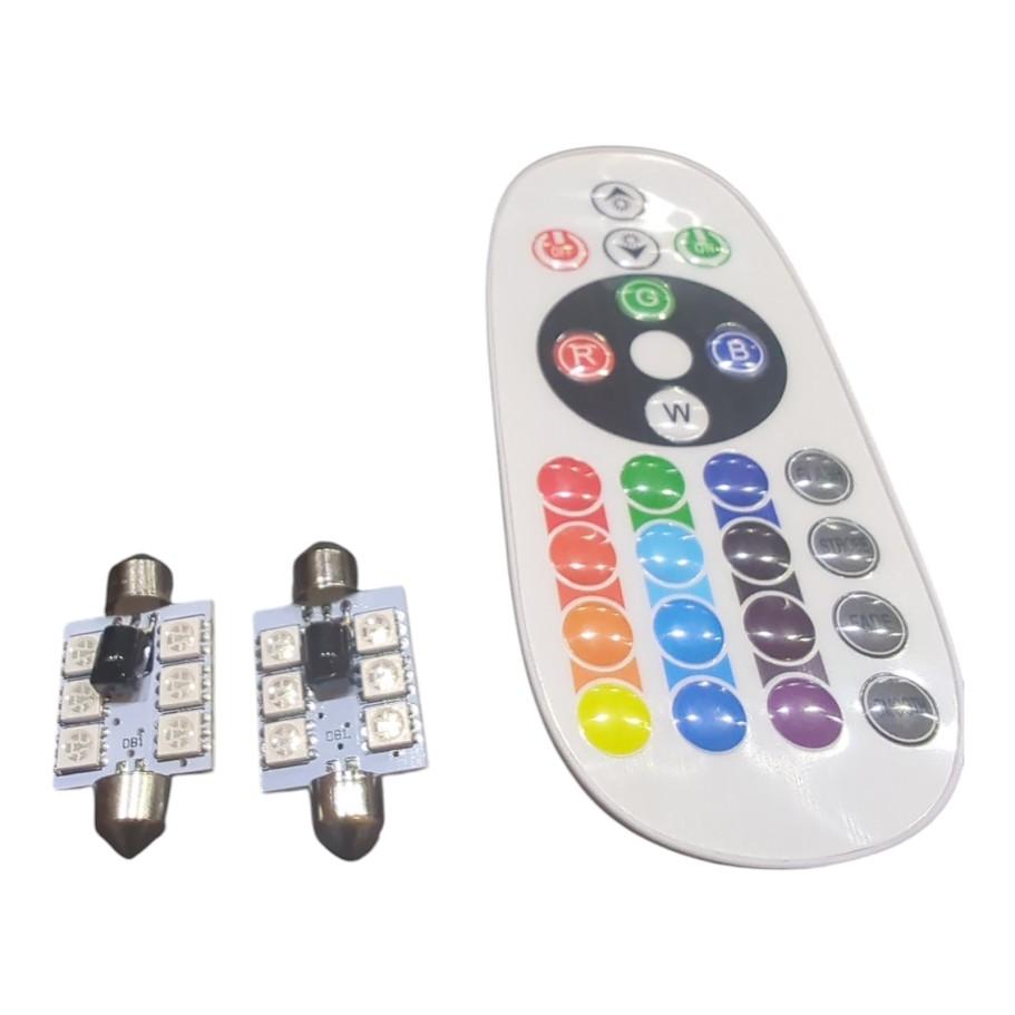 2x RGB LED Kennzeichenbeleuchtung 12V Soffitte 36mm für VW GOLF IV Variant 1J5 - LEDRide