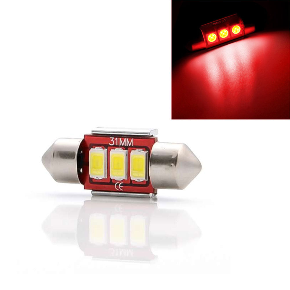 Rot LED Soffitte 31mm C5W 3 SMD 5050 Innenraum Beleuchtung KFZ Interior - LEDRide