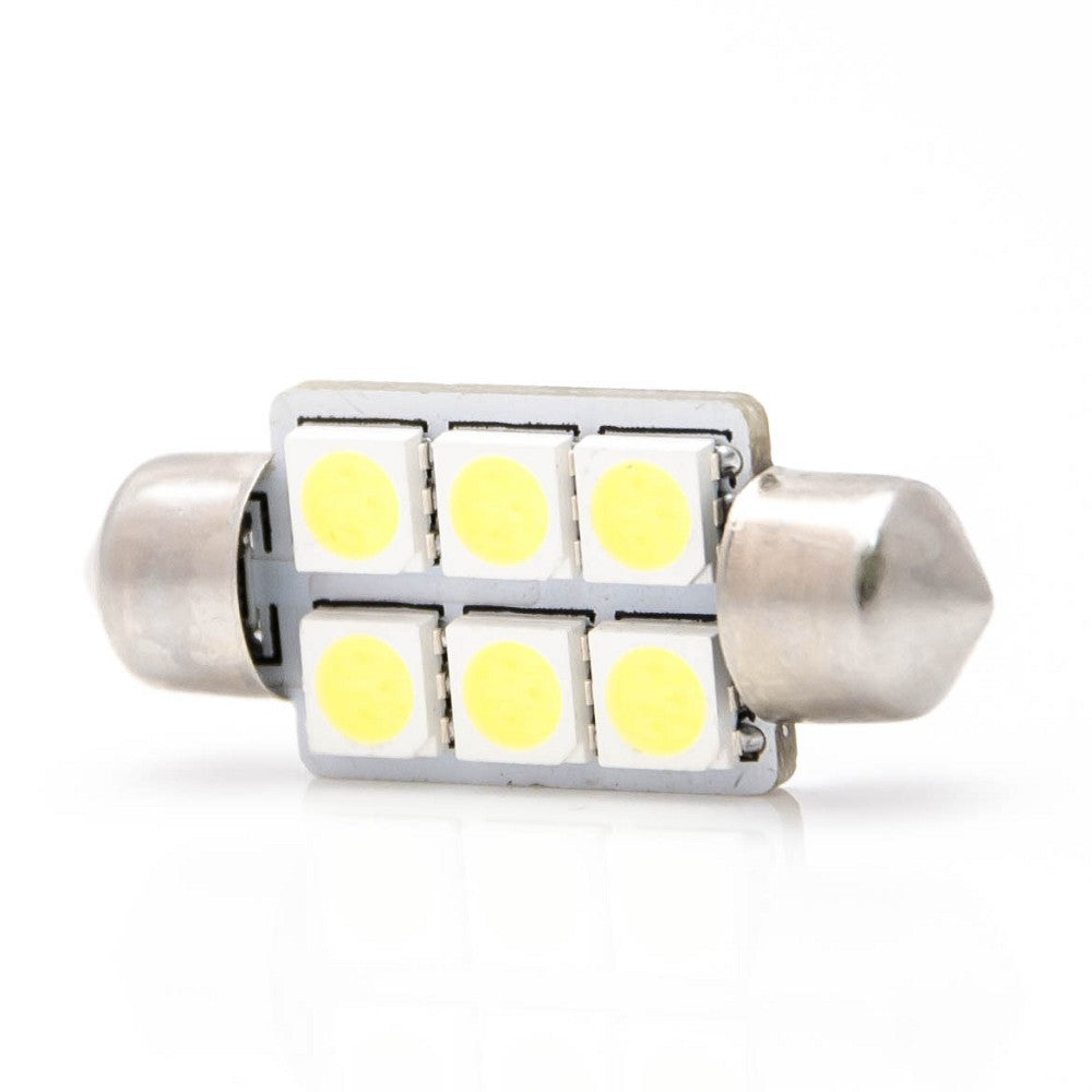 LED C5W Soffitte 6 SMD 5050 36mm warmweiß 3000K Innenraum Beleuchtung KFZ - LEDRide