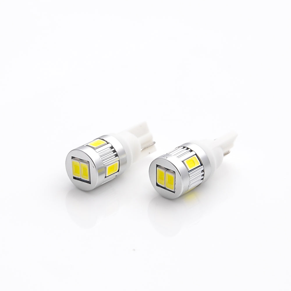 2 Stück 6SMD LED Standlicht Parkleuchte W5W T10 5050 CANBUS XENON Glassockel