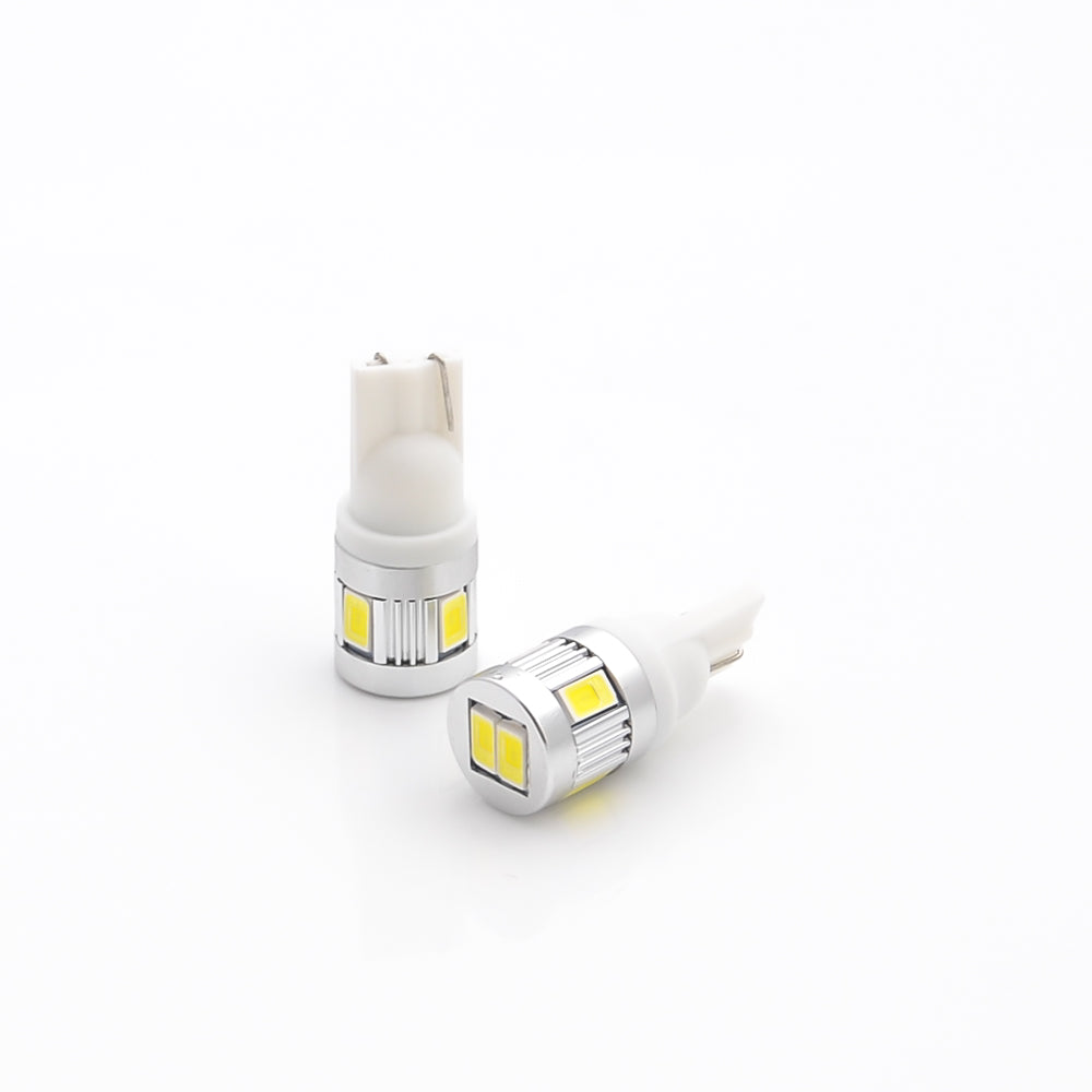 2 Stück 6SMD LED Standlicht Parkleuchte W5W T10 5050 CANBUS XENON Glassockel
