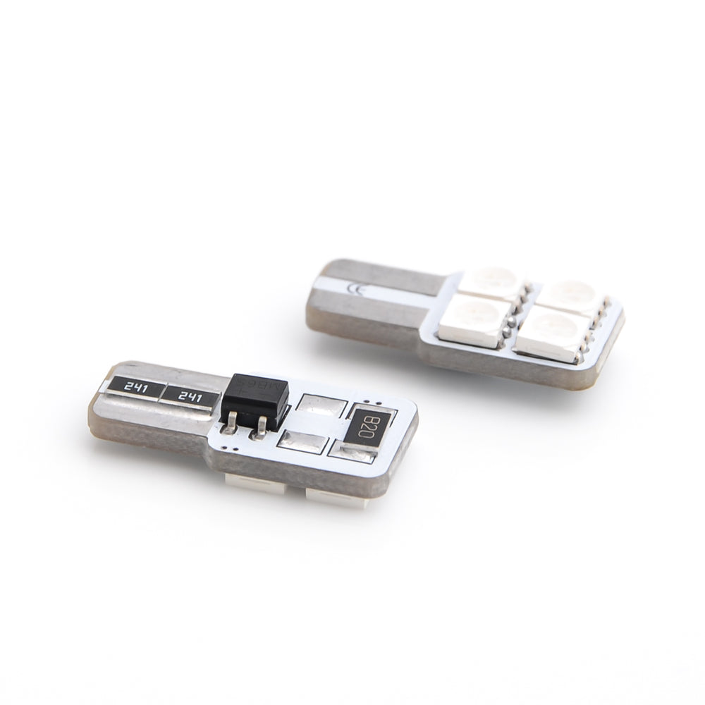 Fußraumleuchte 2 Stück W5W 4SMD CANBUS Rot 5050 Glassockel Lampe Birne - LEDRide