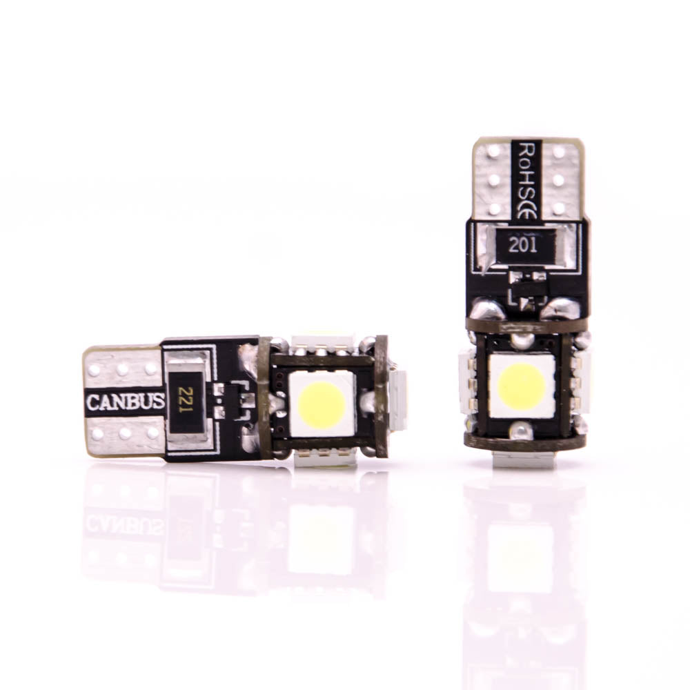 2 Stück W5W T10 5 SMD LED 5050 Canbus Lampe Innenraum - LEDRide