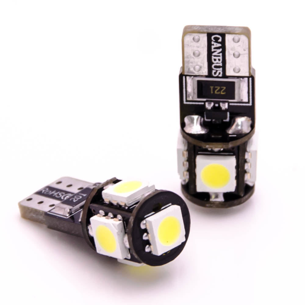2 Stück W5W T10 5 SMD LED 5050 Canbus Lampe Innenraum - LEDRide