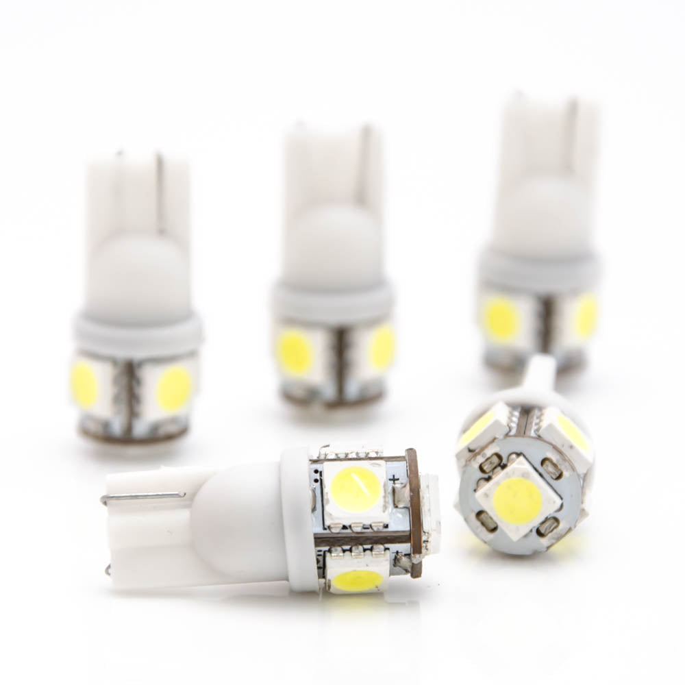 5 Stück LED T10 W5W Glassockel 5 SMD 5050 weiß Innenraum Beleuchtung KFZ - LEDRide