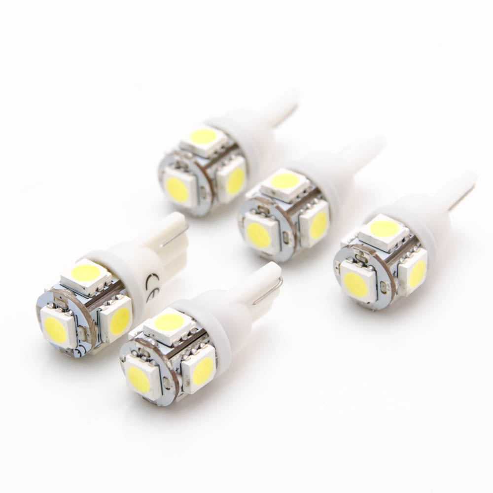 5 Stück LED T10 W5W Glassockel 5 SMD 5050 weiß Innenraum Beleuchtung KFZ - LEDRide