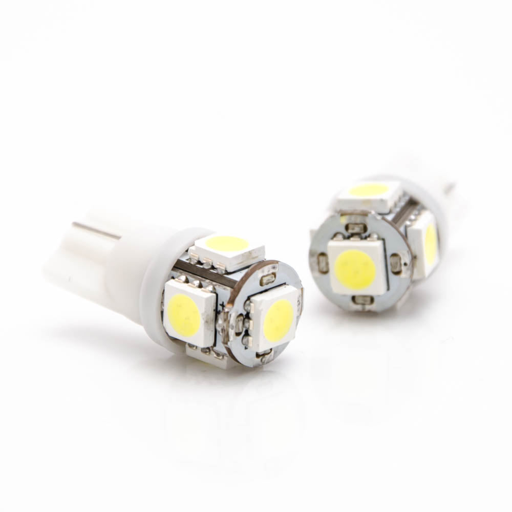 2 Stück LED T10 W5W Glassockel 5 SMD 5050 weiß Innenraum Beleuchtung KFZ - LEDRide