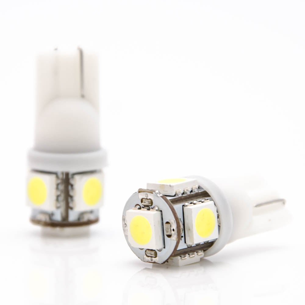 2 Stück LED T10 W5W Glassockel 5 SMD 5050 weiß Innenraum Beleuchtung KFZ - LEDRide