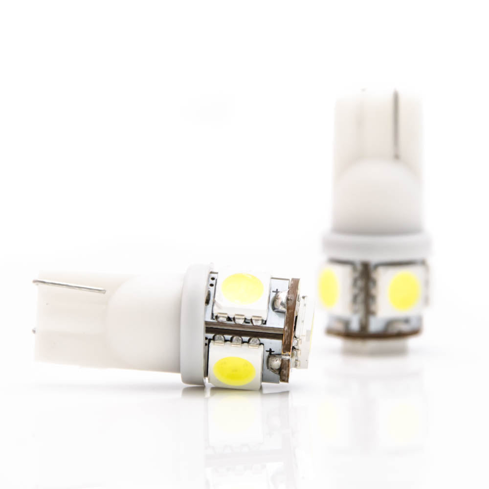 2 Stück LED T10 W5W Glassockel 5 SMD 5050 weiß Innenraum Beleuchtung KFZ - LEDRide