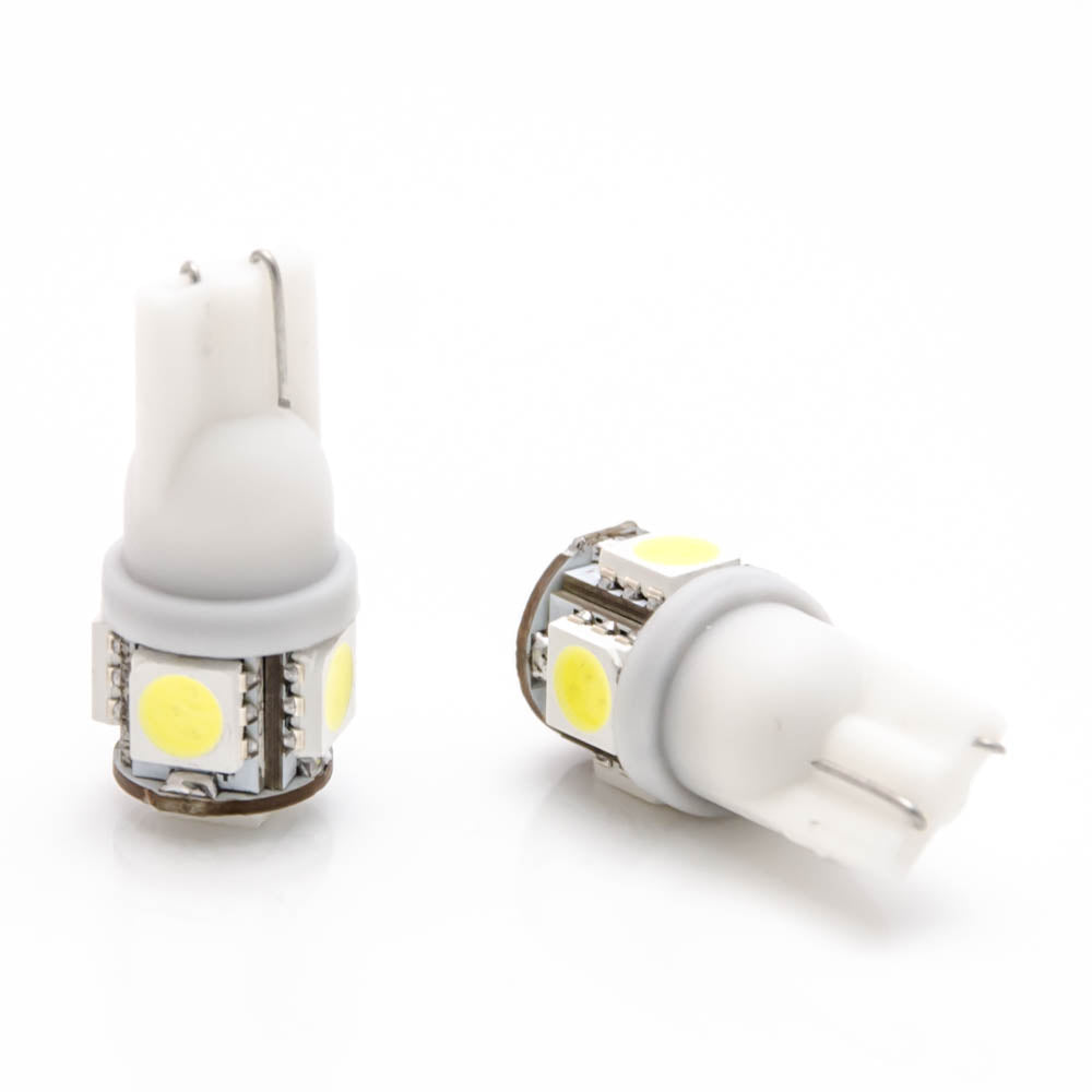 2 Stück LED T10 W5W Glassockel 5 SMD 5050 weiß Innenraum Beleuchtung KFZ - LEDRide