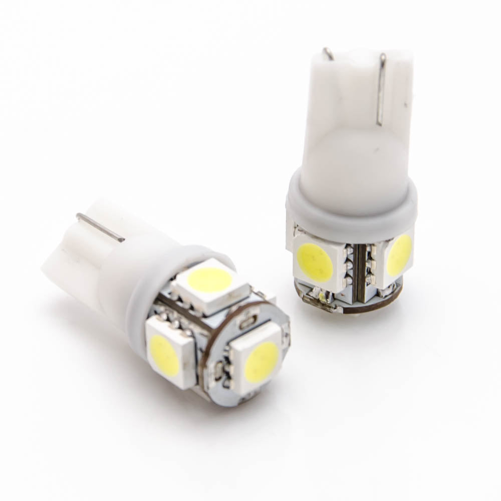 2 Stück LED T10 W5W Glassockel 5 SMD 5050 weiß Innenraum Beleuchtung KFZ - LEDRide