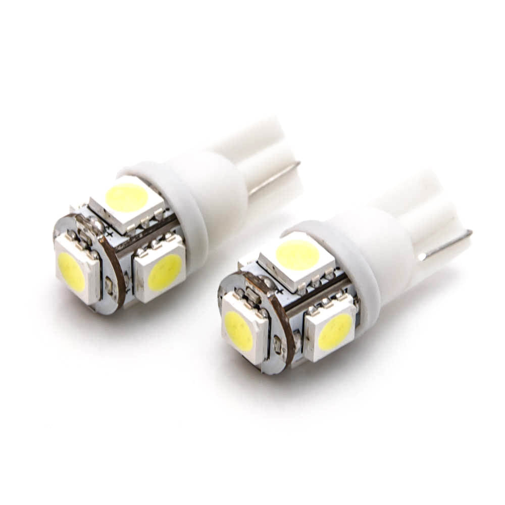 2 Stück LED T10 W5W Glassockel 5 SMD 5050 weiß Innenraum Beleuchtung KFZ - LEDRide