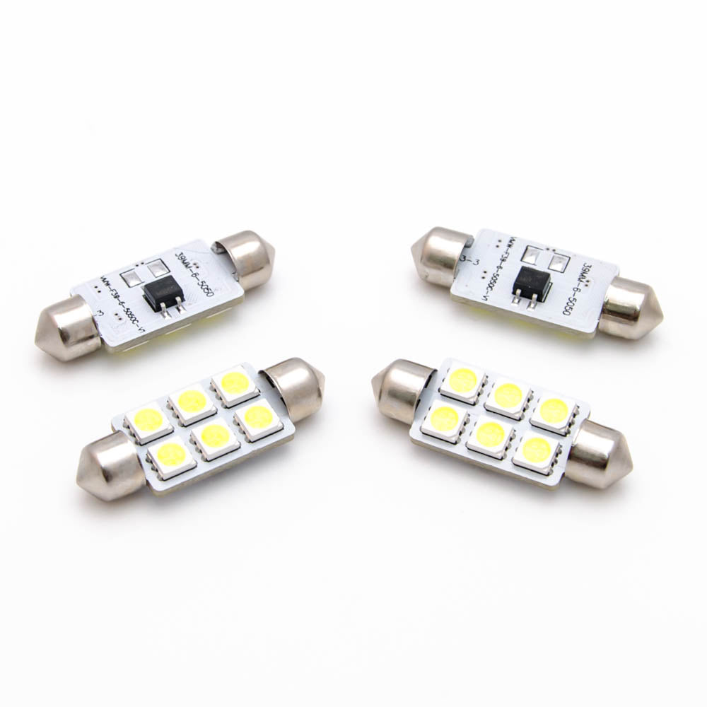 4x LED Soffitte C5W 39mm 5050 6 SMD weiß Innenraum Beleuchtung KFZ Festoon - LEDRide