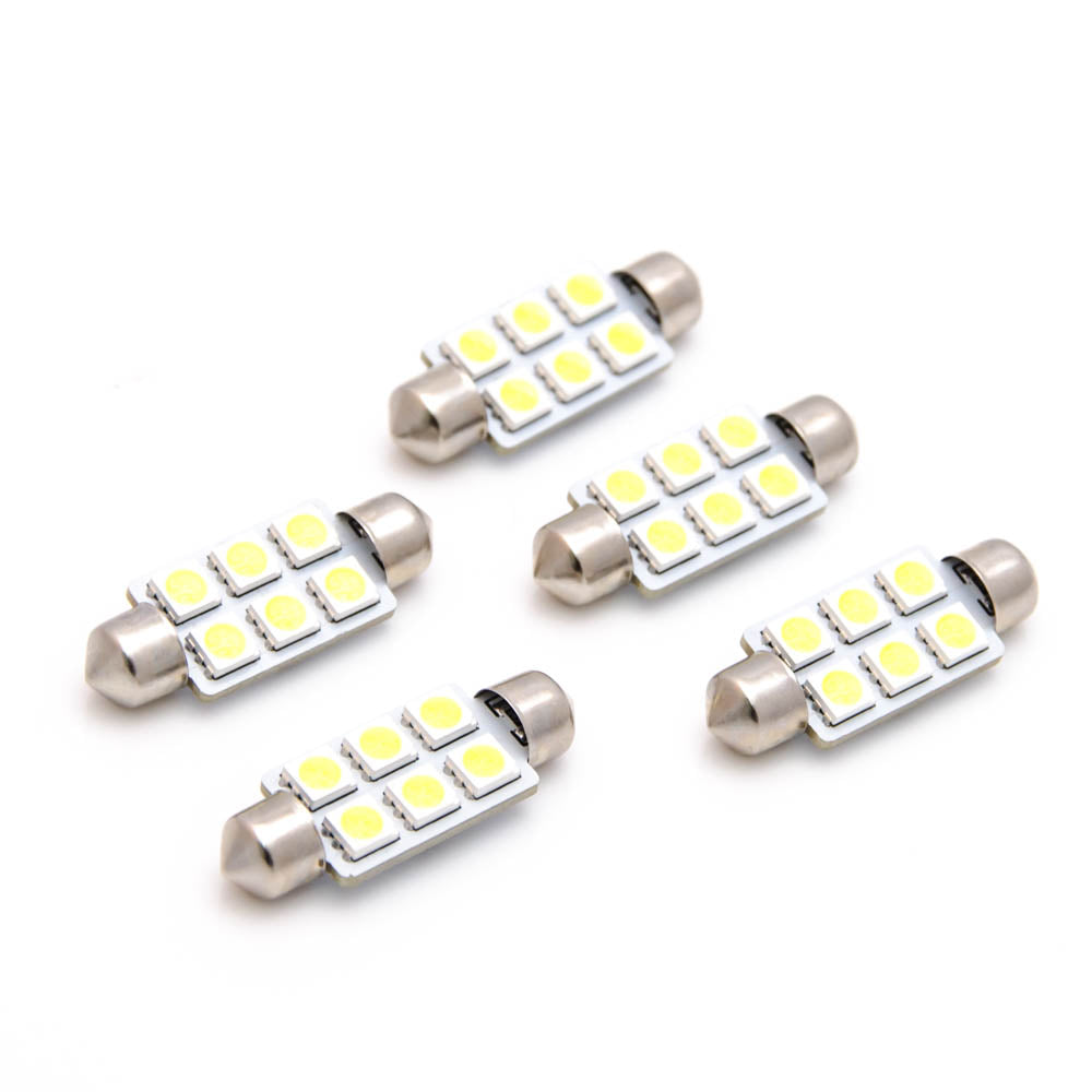 5x LED Soffitte C5W 39mm 5050 6 SMD weiß Innenraum Beleuchtung KFZ Festoon - LEDRide
