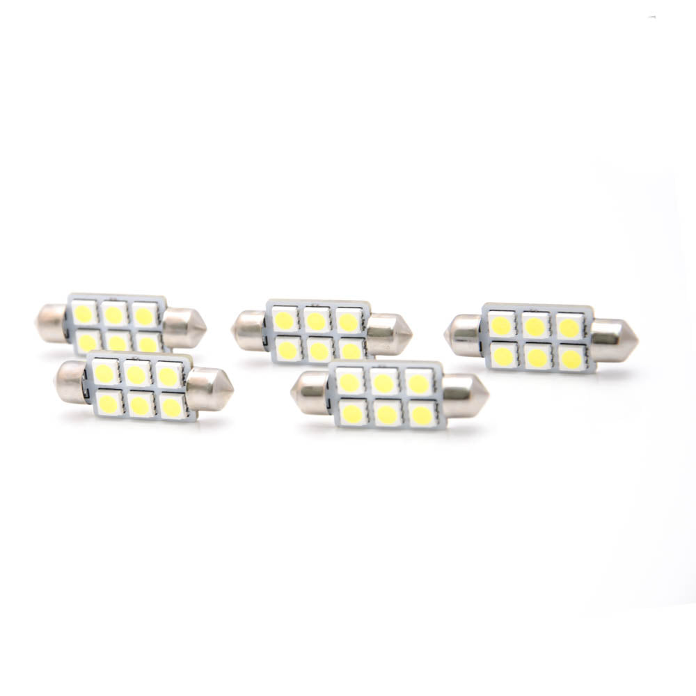 5x LED Soffitte C5W 39mm 5050 6 SMD weiß Innenraum Beleuchtung KFZ Festoon - LEDRide