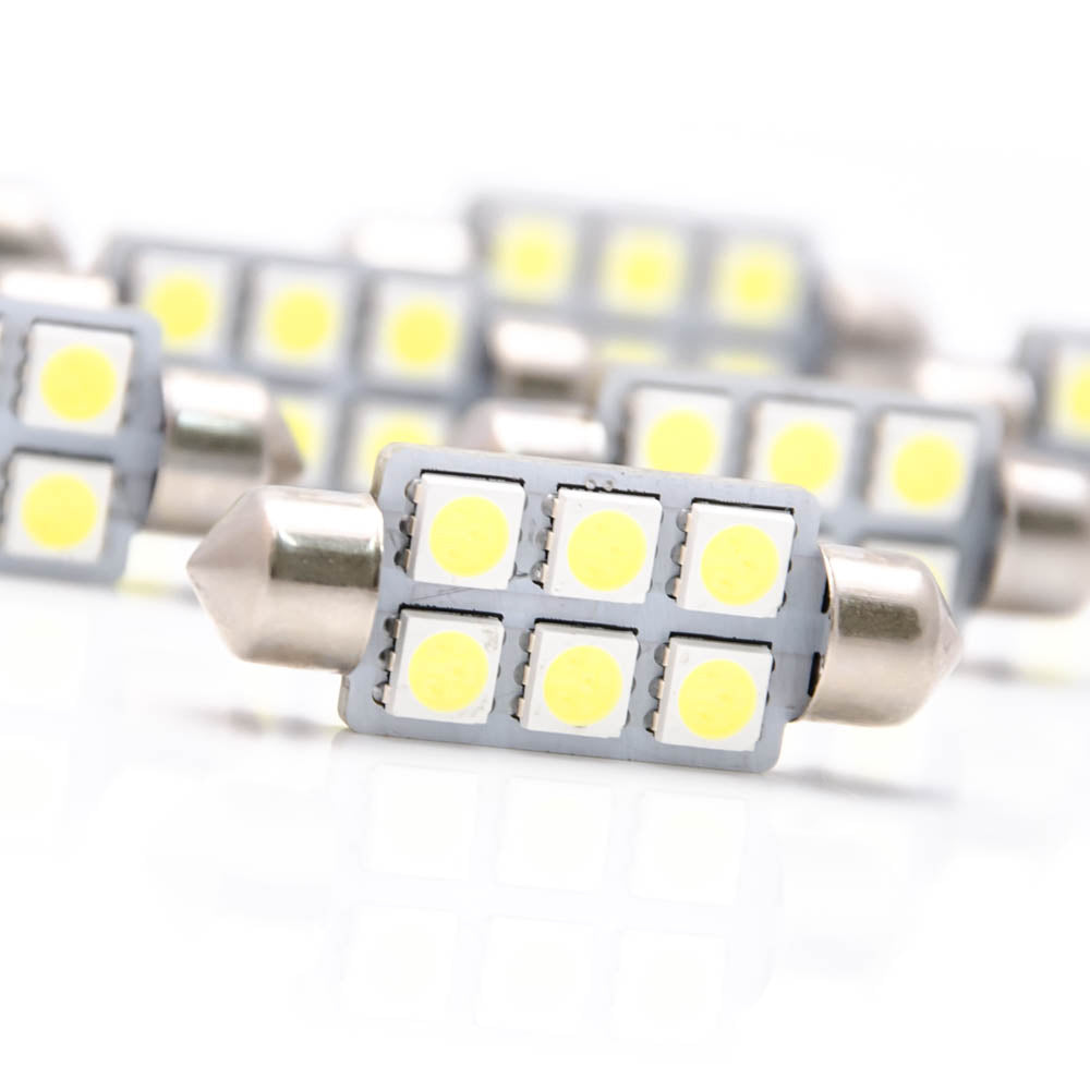 50x LED Soffitte C5W 39mm 5050 6 SMD weiß Innenraum Beleuchtung KFZ Festoon - LEDRide
